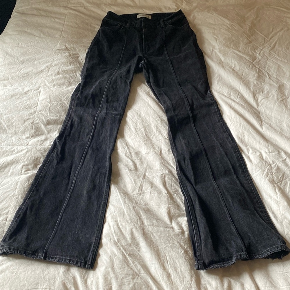 Abercrombie & Fitch High Rise Curve Love Long Black Jean